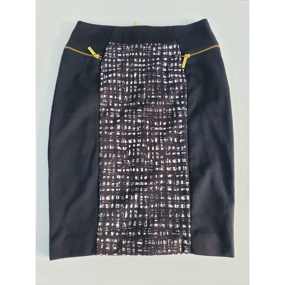 Michael Kors Black and White Pencil Skirt Size 4 Womens
